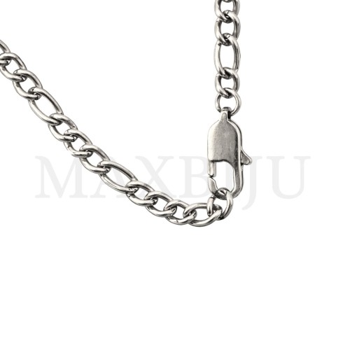C2508KL: Figaro Twisted Oval Link Stainless Steel Chain - 60cm