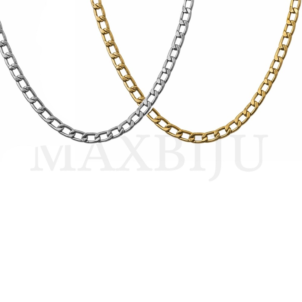 C2508KL:Steel Flat Oval Plate Links Chain (60cm)