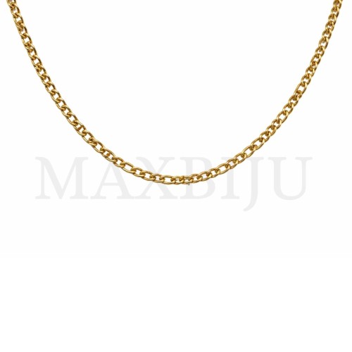 C2508KL: Figaro Twisted Oval Link Stainless Steel Chain - 60cm