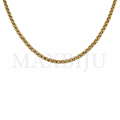 C2508KL:Stainless Steel Double Round Link Chain -50cm