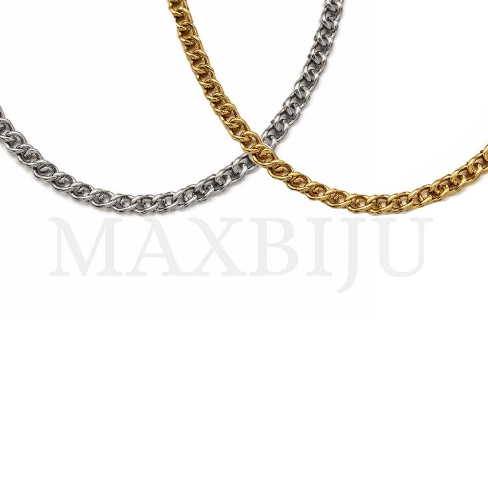 C2508KL: Twisted Oval Link Stainless Steel Chain -50cm