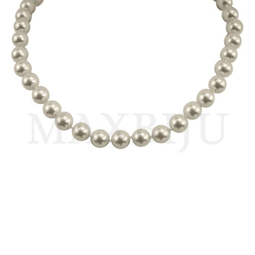 Pearl Necklace with Steel Clasp - 45cm