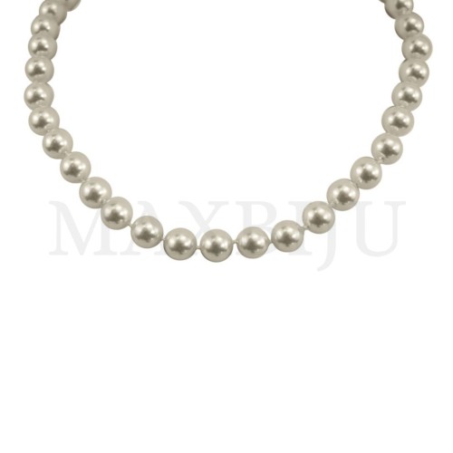 Pearl Necklace with Steel Clasp - 45cm