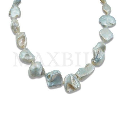 Pearl Necklace with Steel Clasp - 45cm