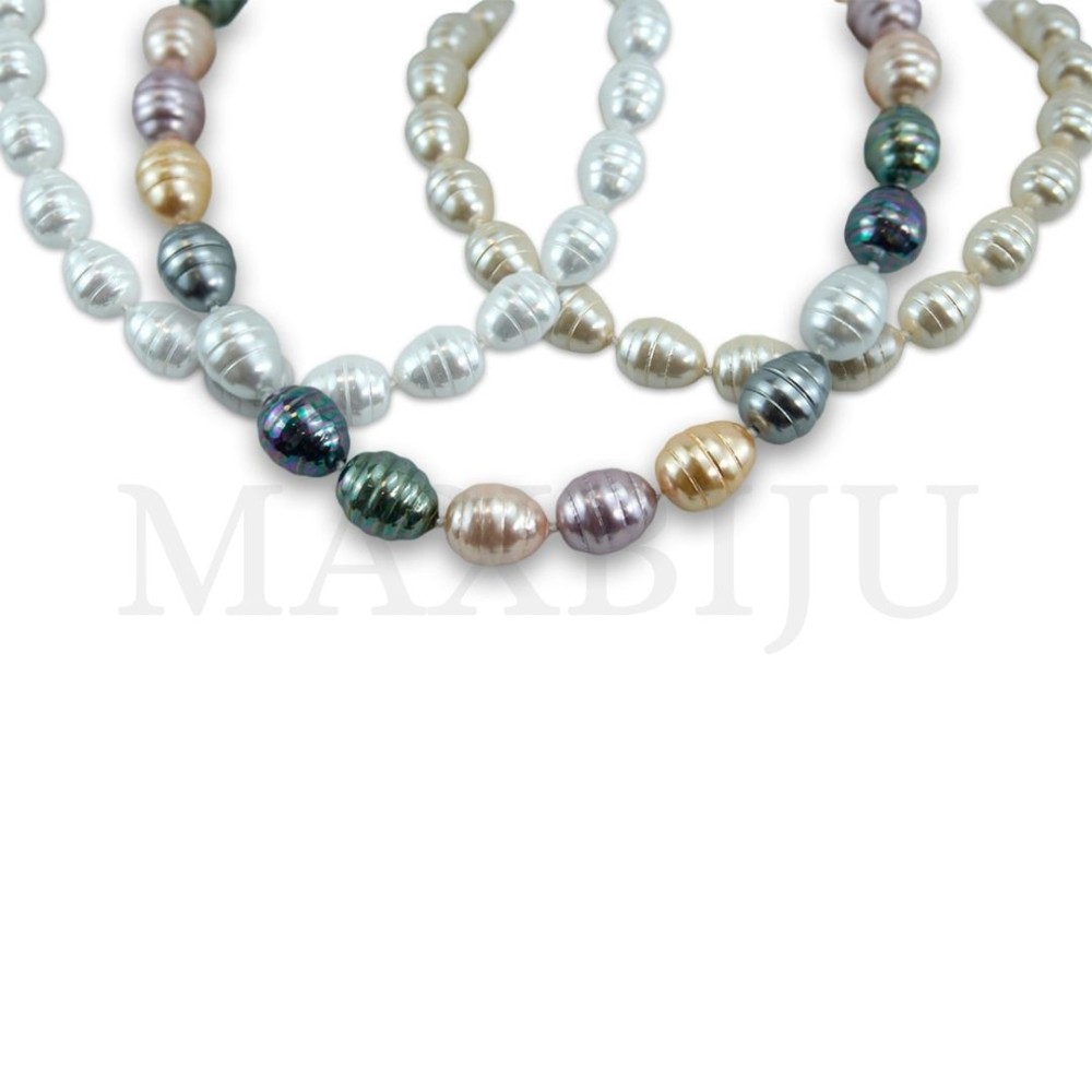 Pearl Necklace with Steel Clasp - 45cm