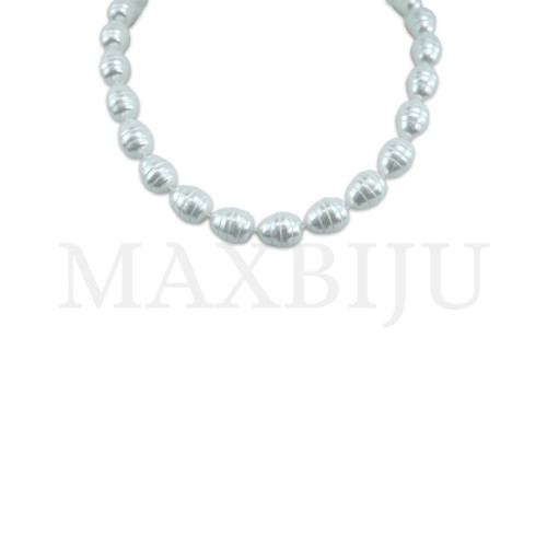 Pearl Necklace with Steel Clasp - 45cm