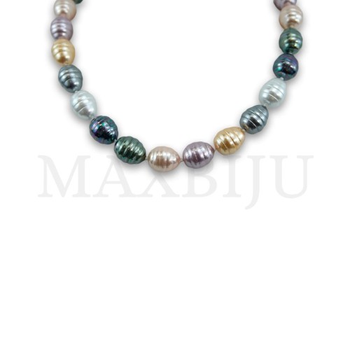 Pearl Necklace with Steel Clasp - 45cm