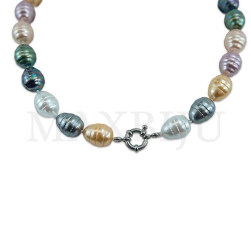 Pearl Necklace with Steel Clasp - 45cm