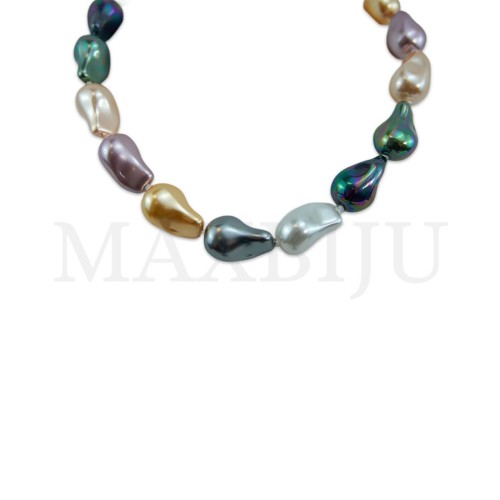 Pearl Necklace with Steel Clasp - 45cm