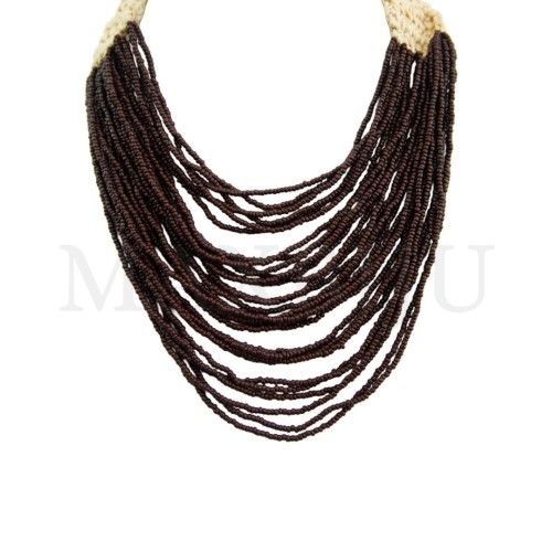Multi-strand Necklace with Resin Beads - 40cm