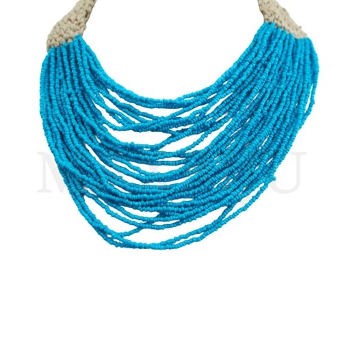 Multi-strand Necklace with Resin Beads - 40cm