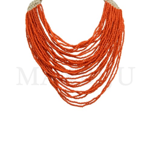 Multi-strand Necklace with Resin Beads - 40cm