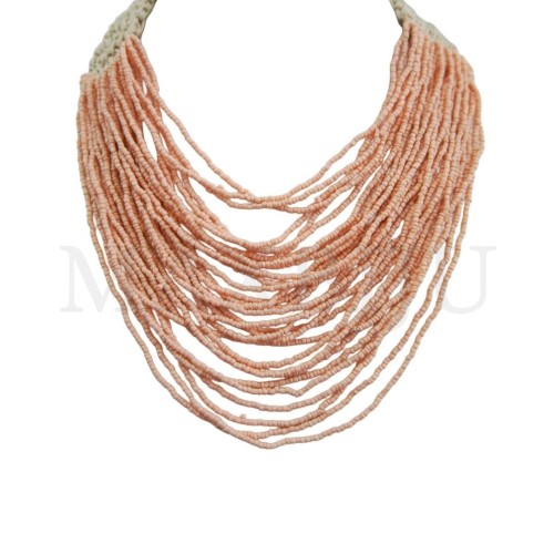 Multi-strand Necklace with Resin Beads - 40cm