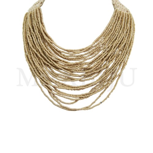 Multi-strand Necklace with Resin Beads - 40cm