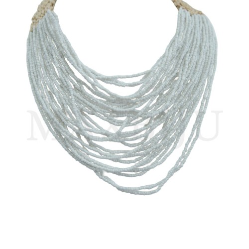 Multi-strand Necklace with Resin Beads - 40cm