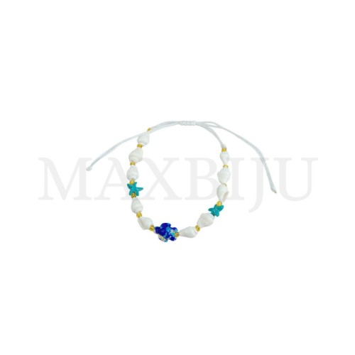 Adjustable Shell Necklace and Bracelet Set