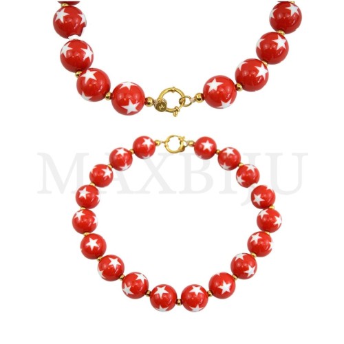 Resin Necklace With Steel Clasp - 40cm.