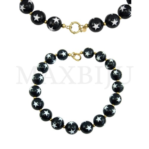 Resin Necklace With Steel Clasp - 40cm.