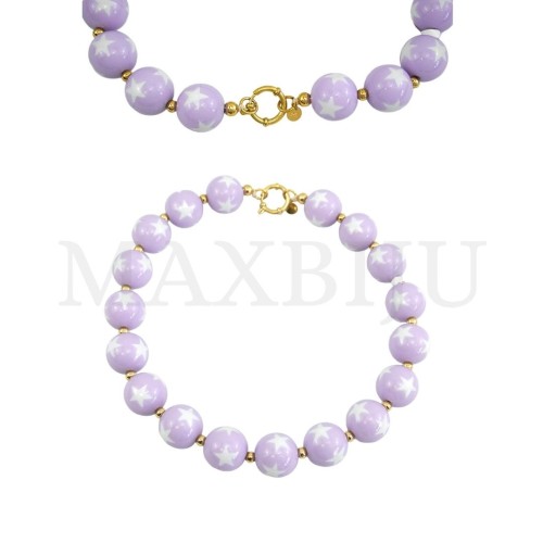 Resin Necklace With Steel Clasp - 40cm.