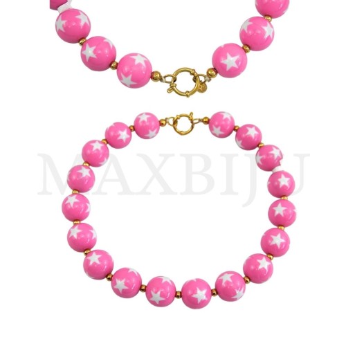 Resin Necklace With Steel Clasp - 40cm.