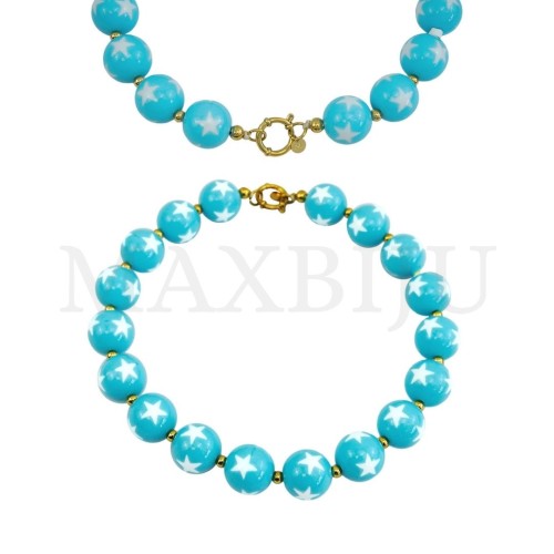Resin Necklace With Steel Clasp - 40cm.