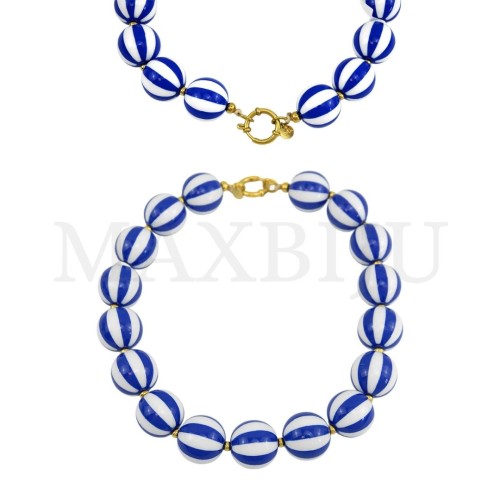 Resin Necklace With Steel Clasp - 40cm.