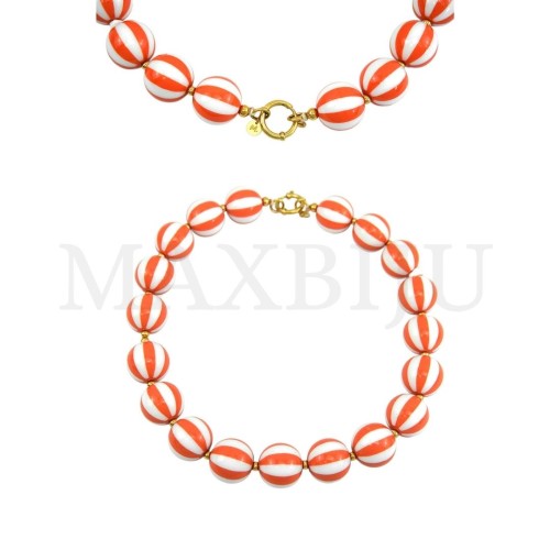 Resin Necklace With Steel Clasp - 40cm.