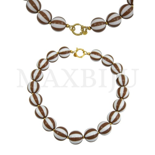 Resin Necklace With Steel Clasp - 40cm.