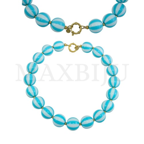 Resin Necklace With Steel Clasp - 40cm.