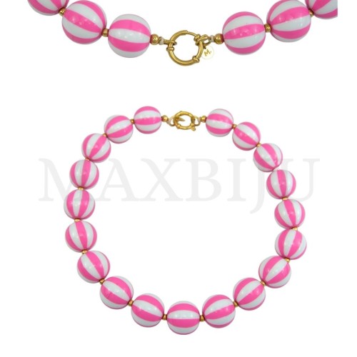 Resin Necklace With Steel Clasp - 40cm.
