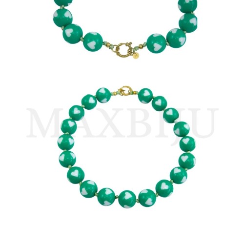 Resin Necklace With Steel Clasp - 40cm.