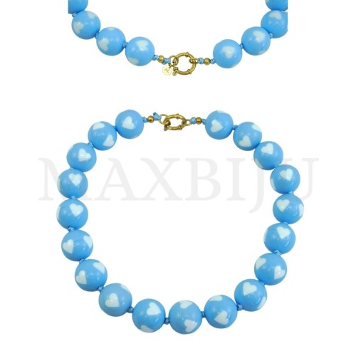 Resin Necklace With Steel Clasp - 40cm.