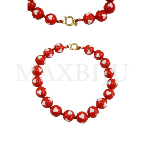 Resin Necklace With Steel Clasp - 40cm.