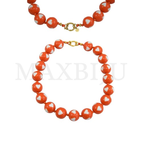 Resin Necklace With Steel Clasp - 40cm.