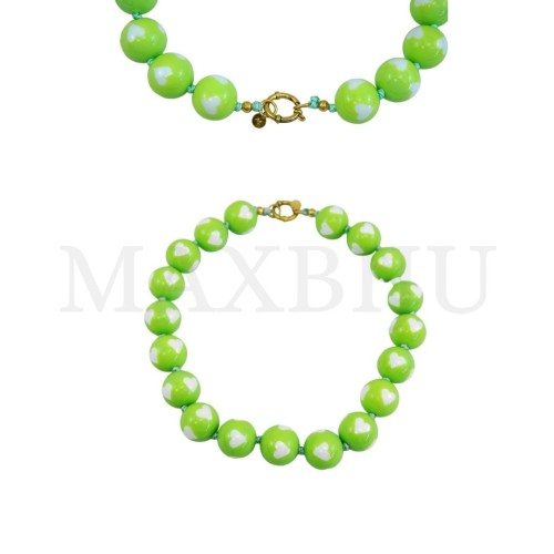 Resin Necklace With Steel Clasp - 40cm.