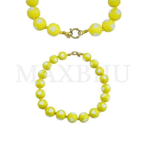 Resin Necklace With Steel Clasp - 40cm.