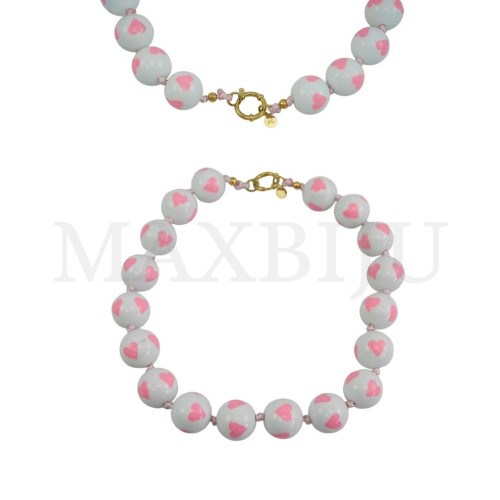 Resin Necklace With Steel Clasp - 40cm.
