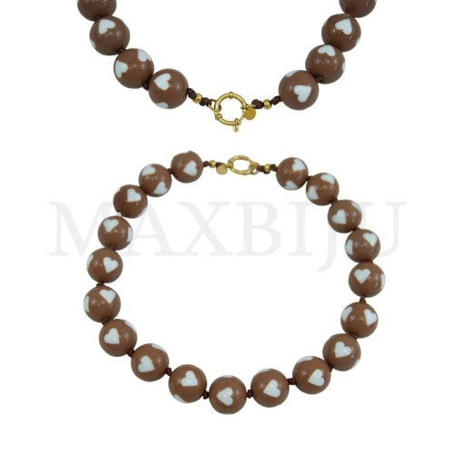 Resin Necklace With Steel Clasp - 40cm.