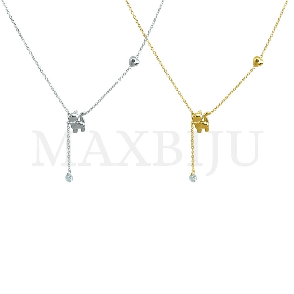 Stainless Steel Necklace  45cm  - Cat