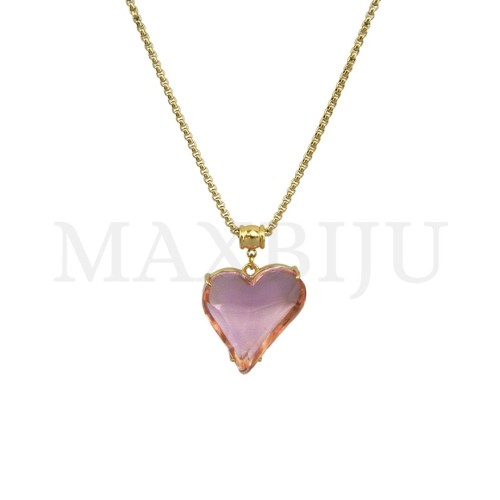 Stainless Steel Necklace  45cm  - Heart