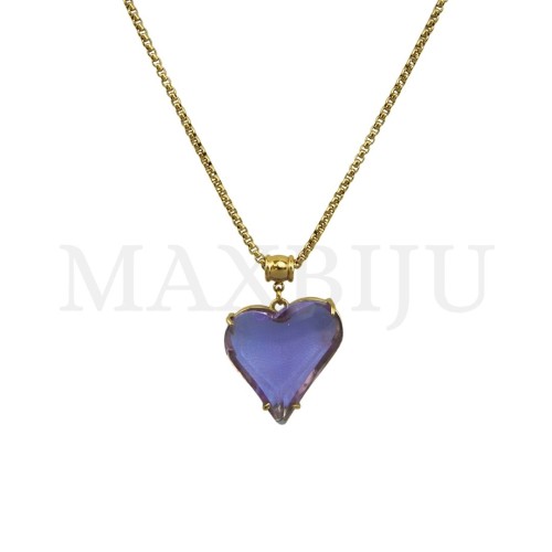 Stainless Steel Necklace  45cm  - Heart