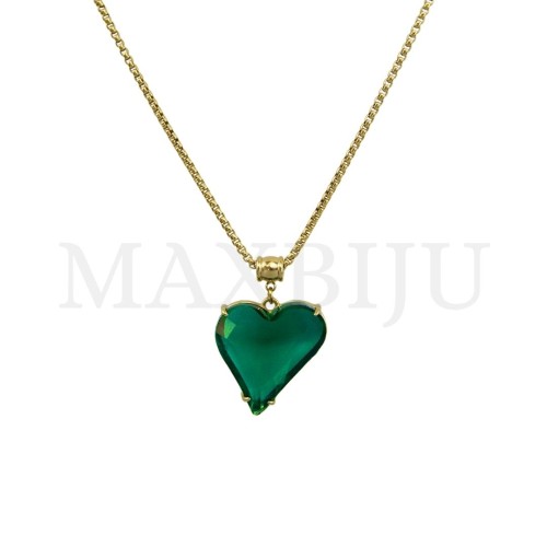 Stainless Steel Necklace  45cm  - Heart