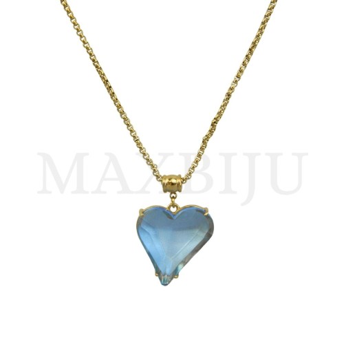 Stainless Steel Necklace  45cm  - Heart