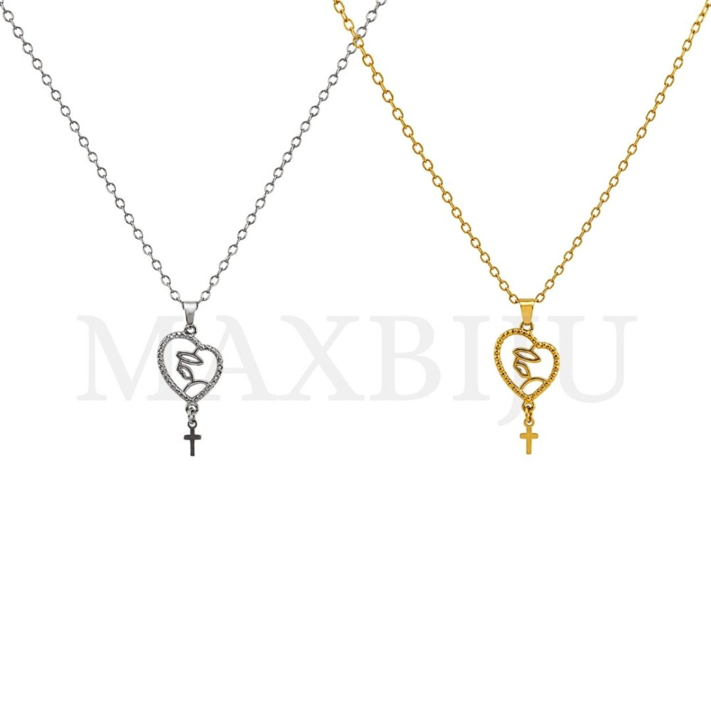 Stainless Steel Necklace – Virgin Mary  45cm.