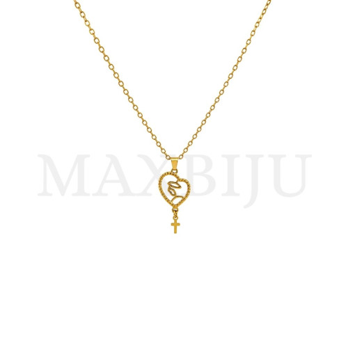Stainless Steel Necklace – Virgin Mary  45cm.