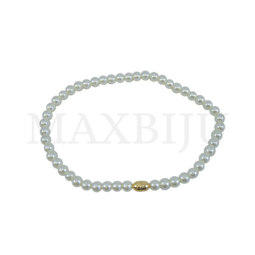 Scarf and Pearl Necklace - 45cm.
