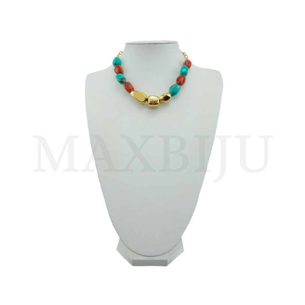 Stainless Steel and Resin Necklace – 45cm.