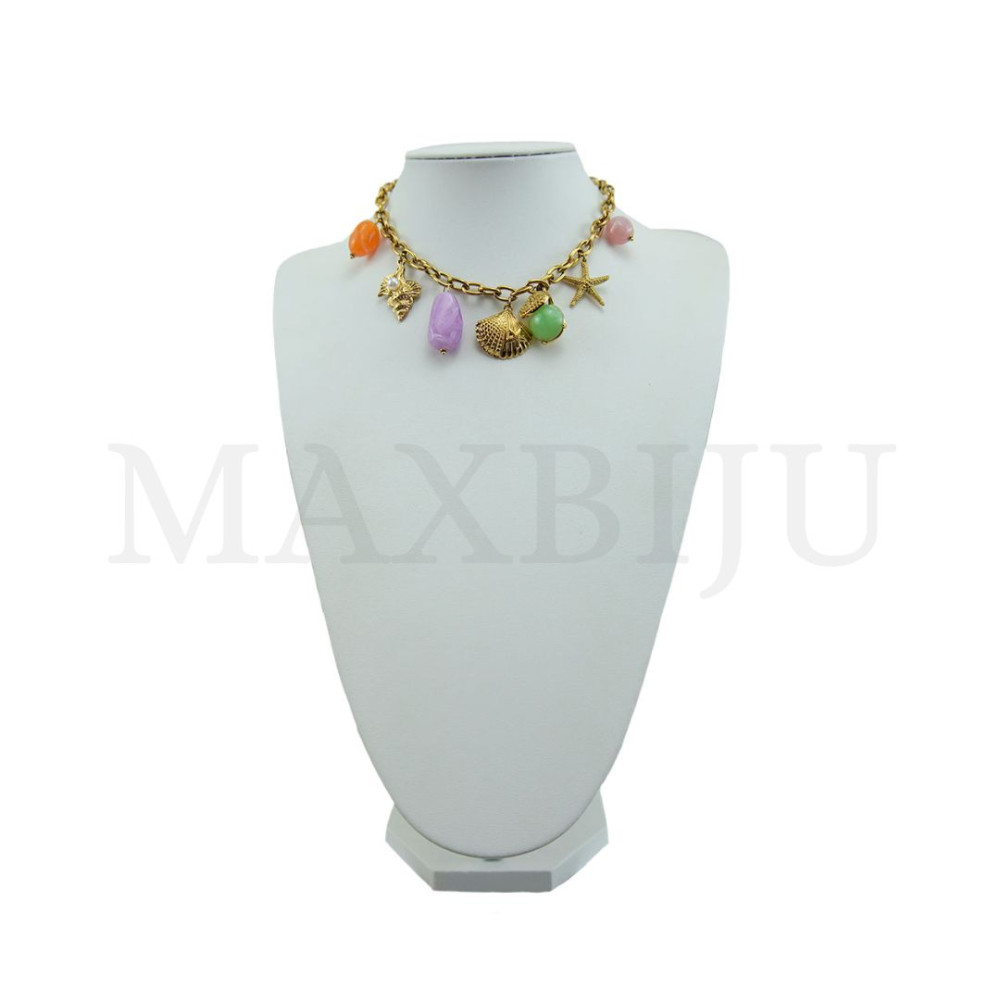 Stainless Steel and Resin Necklace – 45cm.