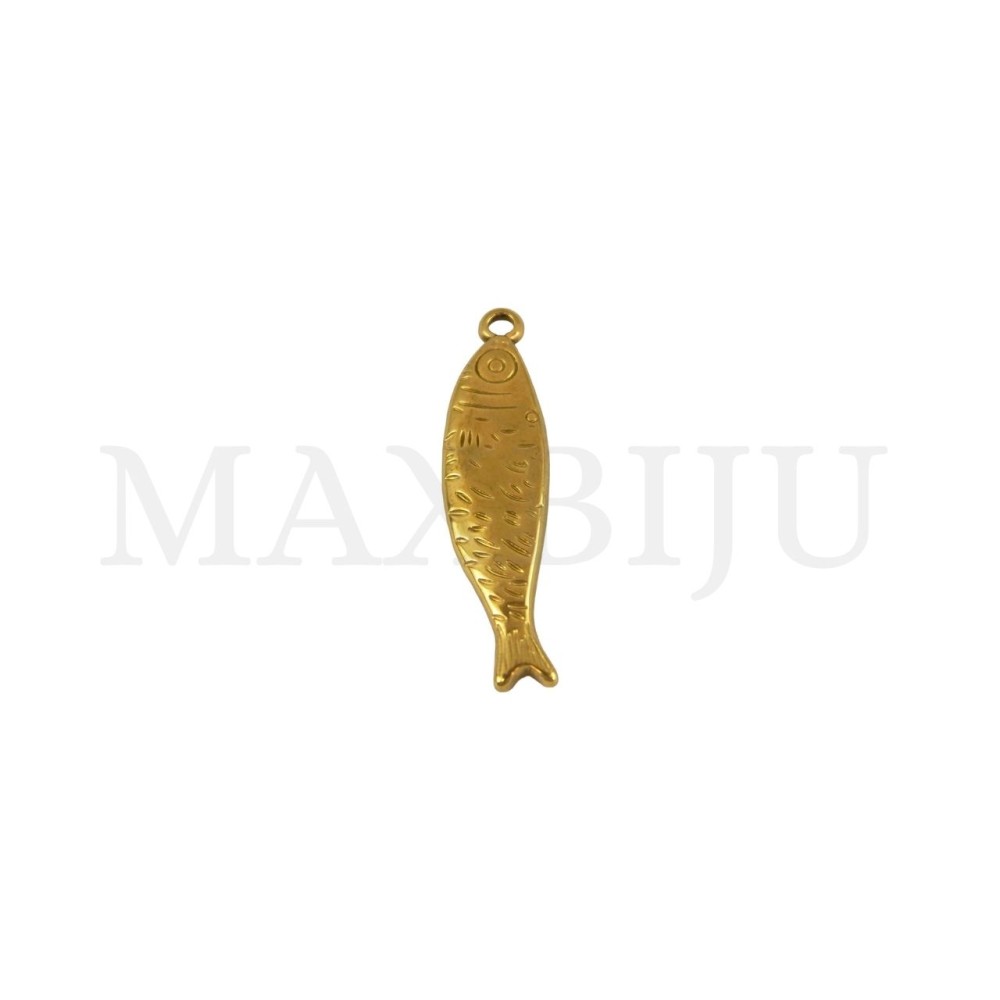 Stainless Steel Pendant - Fish 40x10mm