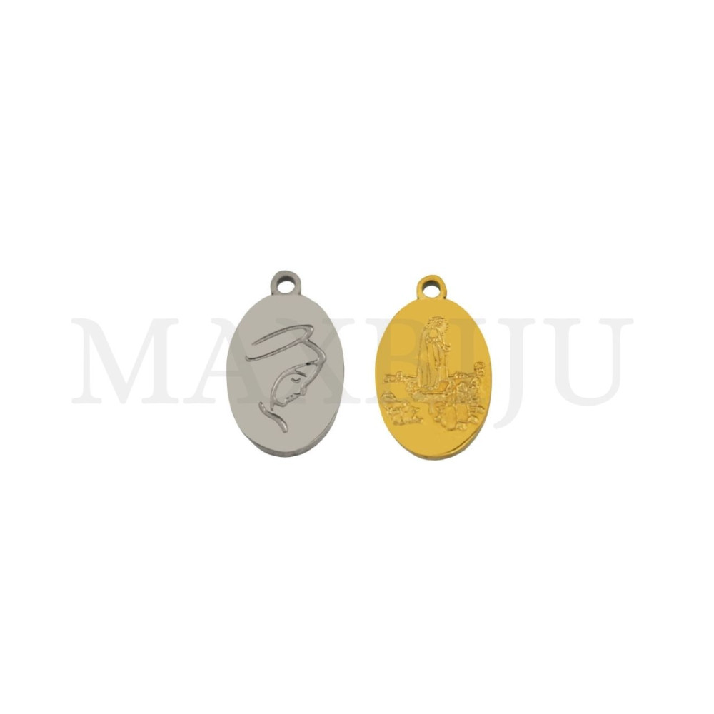 Stainless Steel Pendant – Virgin Mary 9x15mm.